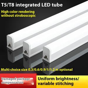 Barra de luz de tira LED <span class=keywords><strong>T5</strong></span> y T8 integrada Ahorro de energía con soporte de lámpara <span class=keywords><strong>fluorescente</strong></span> para uso en talleres de oficina-Cuerpo de plástico - Product Image 5