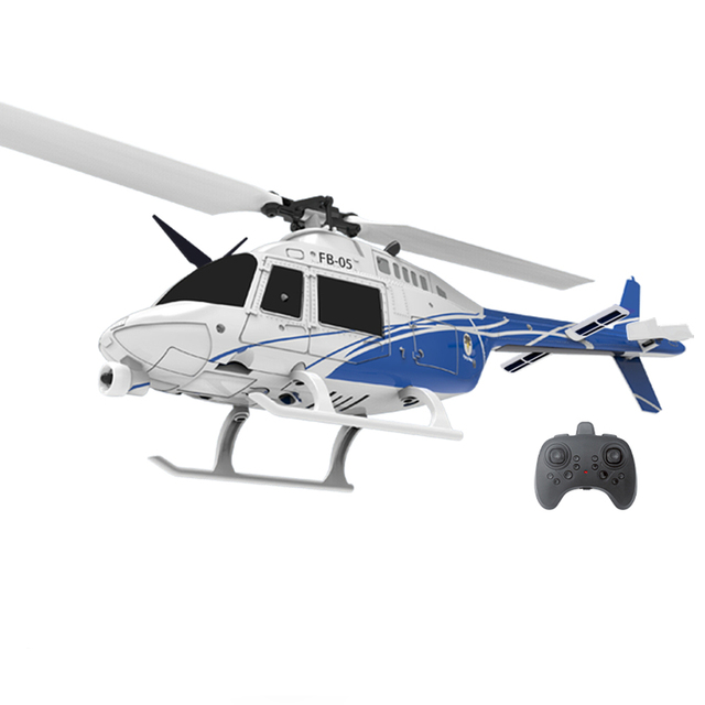 Dwi Dowellin 2.4G 6CH 1/33 Plastic Remote Control Helicopter Bell206 FB-05 6-axis Gyro Altitude-Hold Electric 80M Ready-to-Go
