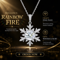 Collier pendentif flocon de neige en argent sterling S925 de luxe avec moissanite 1 carat couleur D VVS1, cadeaux de Noël pour femmes, OEM ODM