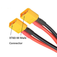 Câble de connecteur XT60 mâle et femelle 14AWG XT60H Prise mâle femelle Câble d'alimentation de batterie pour batterie Lipo RC FPV