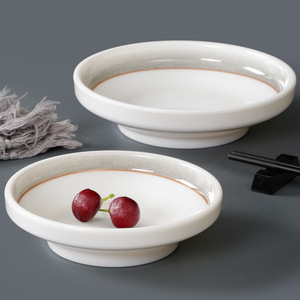 Plato para Sopa de Restaurante Comercial Americano Xiangyuan, Plato para Platos Fríos de Plástico Imitación Porcelana, Plato Hondo Redondo Creativo - Product Image 4