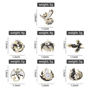 Vintage dragón pájaros animales broche Pin solapa Metal regalos mochila sombrero amigos broche insignia accesorios de joyería - Product Image 6
