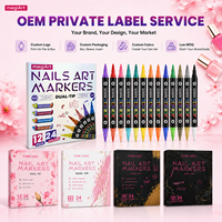 Fabricant de marqueurs pour nail art ODM, stylo à double pointe pour dessin d'ongles en acrylique, solution de développement de pointes de couleur personnalisées pour les marques de beauté mondiales
