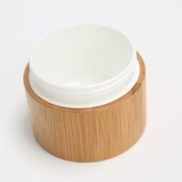 Juego de Frascos Cosméticos Vacíos de Vidrio Esmerilado Ecológicos, Personalizables al por Mayor, con Tapa de Bambú y Cierre de Rosca, con Logotipo Personalizado para el Cuidado de la Piel