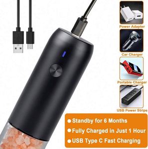 Easy Customization Four Colors Adjustable Electric Automatatic USB Rechargeable Salt and <b>Pepper</b> <b>Grinder</b> - Product Image 3