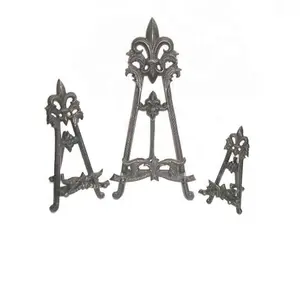 Suporte do easel de alumínio com acabamento de bronze antigo, decoração de casa, suporte decorativo do easel