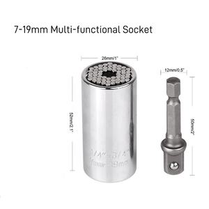 Clé à cliquet magnétique multi-usages métrique et impériale 7-19 mm, perceuse électrique multifonctionnelle, kit d'extension 3/8 pouces - Product Image 2