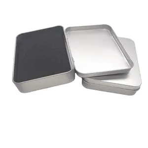 Best Selling Rectangular Iron Boxes For Promotion , Gift Storage Square Hinged Metal Tin Box