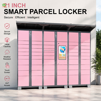 Casillero Inteligente para Paquetes YL, Estructura Desmontable de Autoservicio, Compatible con Desarrollo de Software, Energía Solar, Gabinete de Acero Impermeable