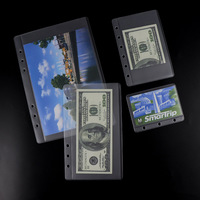 A5 A6 A7 Mini pochette de reliure en PVC transparent pochettes de reliure sans fermeture à glissière côté ouvert enveloppes de reliure budgétaire étanche enveloppe de trésorerie