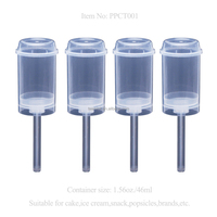 Distributeur de glaces à l'eau glacée | Conteneur en plastique de qualité alimentaire pour collations, type push-up | Popsicle | Cocktails | Creme Cake Shooter
