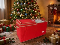 Bacs de rangement de Noël pliables 8 plateaux en tissu 10-20L carrés