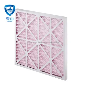 MERV 9 10 11 12 13 14 Cardboard Paper Frame Primary Efficiency Waved Panel Air Filter For Clean Room HVAC