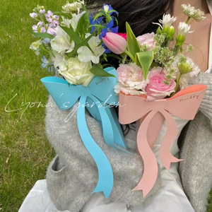 Vente en gros de boîtes à fleurs fraîches haut de gamme, avec nœud, pour la Saint-Valentin, la fête des mères, emballage en papier laminé - Product Image 6