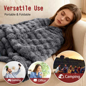 Manta Térmica Acolchada de Piel Sintética para Exteriores, 150*80cm, Lavable, para Oficina, Trabajo y Automóvil - Product Image 2