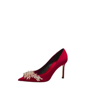Chaussures de mariage chinoises de haute qualité pour femmes, à talons aiguilles pointus, avec amorti, design haut ouvert, grandes tailles, pour l'été - Product Image 5