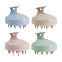 SENKA – brosse à shampoing en paille de blé avec logo privé, brosse à cheveux pour soins du cuir chevelu avec masseur de cuir chevelu en Silicone souple