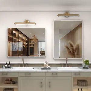 Specchio quadrato del bagno della parete della struttura della cintura d'attaccatura d'argento di stile moderno di MOQ basso all'ingrosso per il bagno
