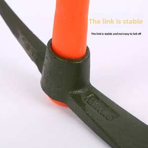 Pioche à double tête professionnelle, tête en acier, manche en bois, outil <span class=keywords><strong>de</strong></span> <span class=keywords><strong>jardinage</strong></span> pour le désherbage, l'élimination des racines et le travail du sol - Product Image 2