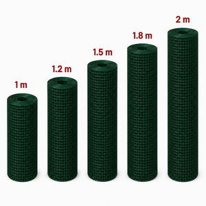 Grillage soudé en PVC vert de haute qualité pour clôture, toile grillagée en vinyle plastique vert pour clôtures - Product Image 1