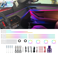 Éclairage d'ambiance pour voiture, 64 couleurs, éclairage LED d'ambiance pour l'intérieur de la voiture, pour BMW M5 F90 2017-2023