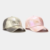 Europese Amerikaanse stijl geplooide polyester/katoenen velours baseballcap voor heren en dames, trendy luxe, 7 kleuren laser cap