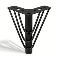 Pata de sofá de muebles cónicos de Metal dorado moderno para sala de estar dormitorio para diseño recto oblicuo de hierro