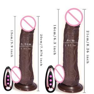 Di lusso Super realistico Silicone gomma Strap-On di alta qualità giocattolo del sesso per adulti ventosa tazza Gruesos vaginale da donna Dildo - Product Image 6