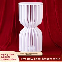 Neues Acryl Rundes Dessert-Tisch-Display-Set Gewellter Sockel Kuchenständer für Hochzeitstorten