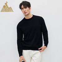 Pull en cachemire pour homme de qualité supérieure, 100 % cachemire bébé, col rond, tricot fin 14 gauge 28S, chaud et doux, pull d'hiver