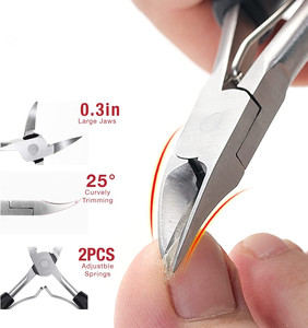Coupe-cuticules en acier inoxydable grande taille, éliminateur de peaux mortes, kit de pédicure pour soins des ongles personnels - Product Image 4