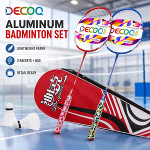 <span class=keywords><strong>Raquette</strong></span> de <span class=keywords><strong>badminton</strong></span> professionnelle de haute qualité, tissée, résistante, en aluminium, fibre de carbone, poignée souple en PU, ensemble pour 2 joueurs - Product Image 2