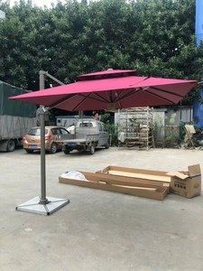 <span class=keywords><strong>Tente</strong></span> cantilever moderne en aluminium 3x3 grande <span class=keywords><strong>pour</strong></span> 5 à 8 personnes, idéale <span class=keywords><strong>pour</strong></span> patio, jardin, cour, parc, hôtels, plages, avec éclairage <span class=keywords><strong>solaire</strong></span> LED - Product Image 2