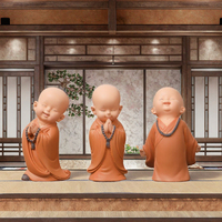 Statue de Bouddha minimaliste, ornement zen abstrait pour la décoration de la maison et de la voiture, art déco, artisanat en résine, figurine de moine, décoration religieuse