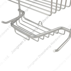 Estante de Almacenamiento para Baño de 3 Niveles, Plateado, Montado en la Pared, Sin Necesidad de Perforación, Organizador de Gel de Ducha - Product Image 4