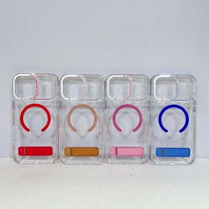 <span class=keywords><strong>Funda</strong></span> Transparente Antigolpes Estilo INS con Soporte Metálico y Purpurina, Carcasa Magnética para <span class=keywords><strong>iPhone</strong></span> 17 16 15 Pro Max - Product Image 6