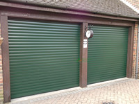 Porte de garage à enroulement automatique en aluminium avec télécommande, volet roulant extérieur