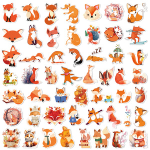 50PCS Sly Foxes Orner Mignon Graffiti Autocollants Guitare Décoré Autocollant PVC Étanche Autocollants - Product Image 3