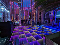 Yifa Haute Qualité RGB Verre De Danse Disco Night Club Uplights DMX RGB Couleur 3d Infinity Miroir Led Piste De Danse