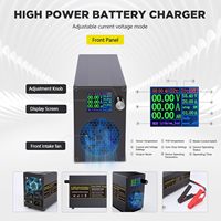 Chargeur intelligent haute puissance réglable 0-60V 0-40A AC220V pour batteries LiFePO4, lithium et plomb-acide, idéal pour les voiturettes de golf et les véhicules électriques