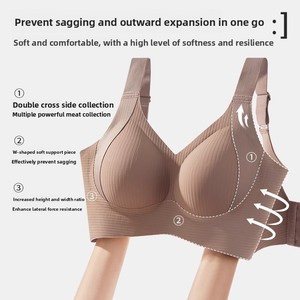 <span class=keywords><strong>Sujetador</strong></span> <span class=keywords><strong>de</strong></span> <span class=keywords><strong>Copa</strong></span> Completa Ajustable con Aros para Mujer, Tallas Grandes, Antideslizante, <span class=keywords><strong>Copa</strong></span> Delgada Sin Costuras, Tirantes No Convertibles - Product Image 4