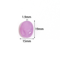 Manik-manik Akrilik Oval Pipih Grosir 15x19mm Dua Warna Motif Marmer Berawan untuk Pembuatan Perhiasan Kalung Pakaian DIY