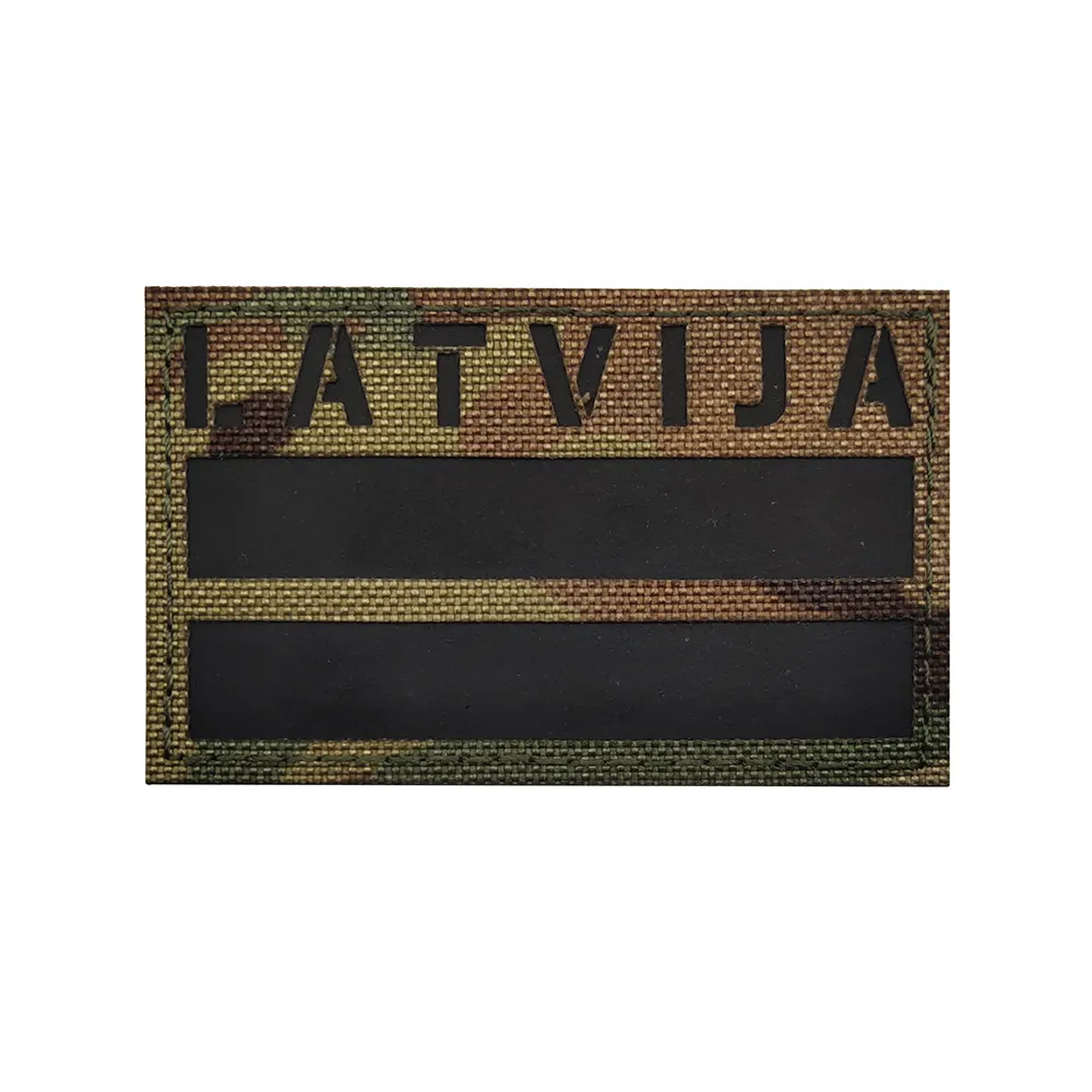 Lettland Multi can Color CP Flag IR reflektierende Patches für einheitliche Schulter applikationen Stick On Tactical Bags