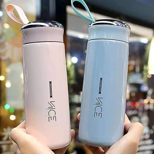 Bouteille d'eau en verre de 400 ml (13 oz) pour thé, vente en gros d'usine, tasse isotherme sous vide, boîte colorée, vaisselle de camping unisexe - Product Image 5