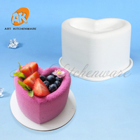 AK Nouveau Moule en Silicone 3D Forme de Cœur pour Gâteau Mousse, Chocolat, Bougie, Fournitures de Décoration, Moule de Cuisson pour Pâtisserie et Boulangerie