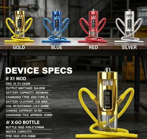 Copa de Hookah Eléctrica Portátil con LED, Set de Accesorios para Fumar, Hookah de Viaje de Acero Inoxidable 316 para Bar o Regalo - Product Image 5