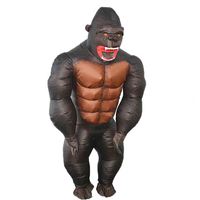 Costume de fête de carnaval d'Halloween pour enfant adulte drôle gorille géant gonflable King Kong Cosplay Blow-up