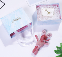 Boîte cadeau personnalisée en marbre avec poignée en ruban, boîte rigide coulissante pour les faveurs de mariage, les bonbons, les chocolats, les cosmétiques, les emballages de fêtes