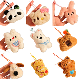 작은 선물 판촉 활동 귀여운 봉제 인형 펜던트 장식품 PP 면 필링 맞춤형 로고 남여 공용 키 체인 - Product Image 1