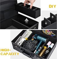 Mallette professionnelle pour outils de barbier avec serrure à code, grande valise de coiffeur pour tondeuses, ciseaux et accessoires de salon